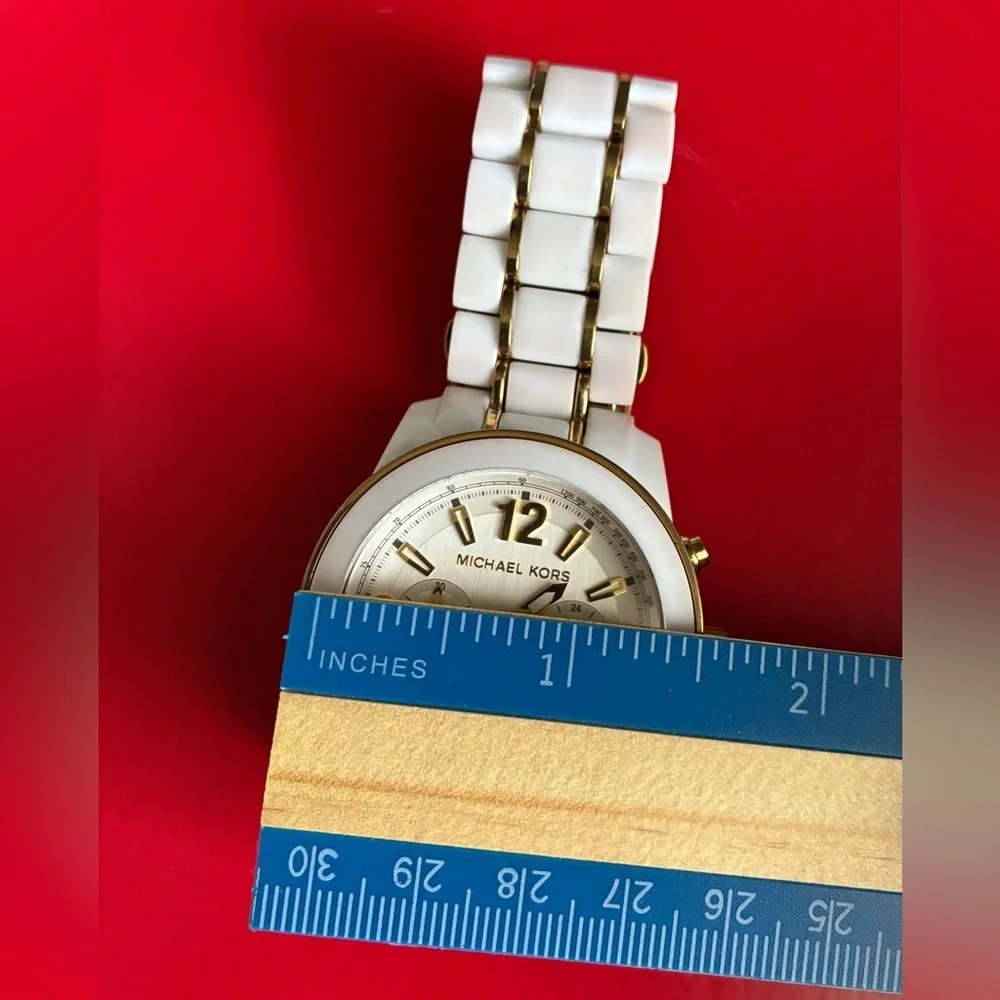 Michael Kors White and Gold Women's Watch